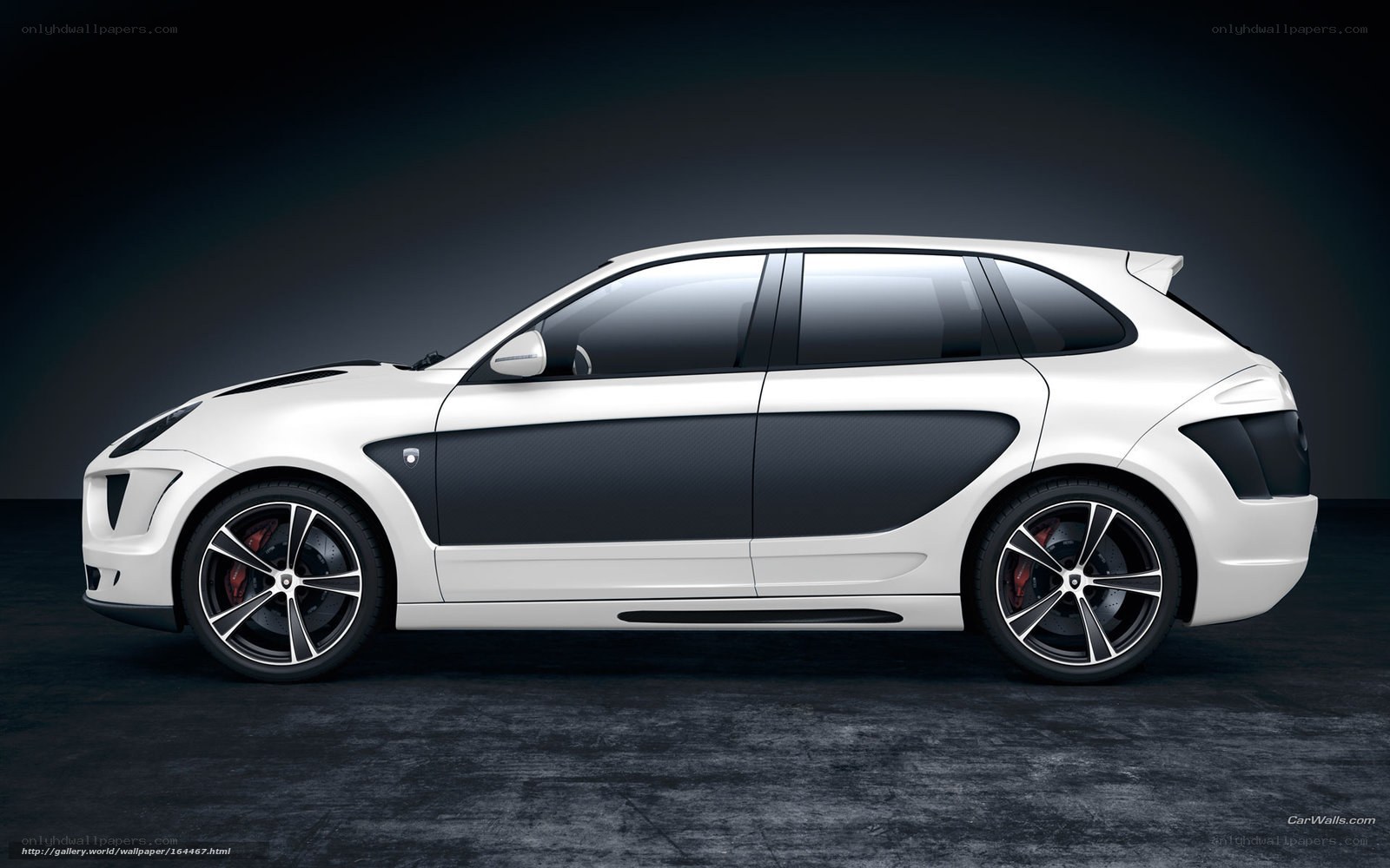 white sports utility vehicle