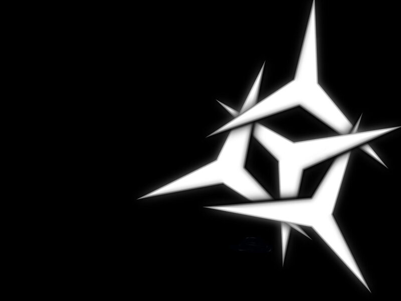 white star logo on black