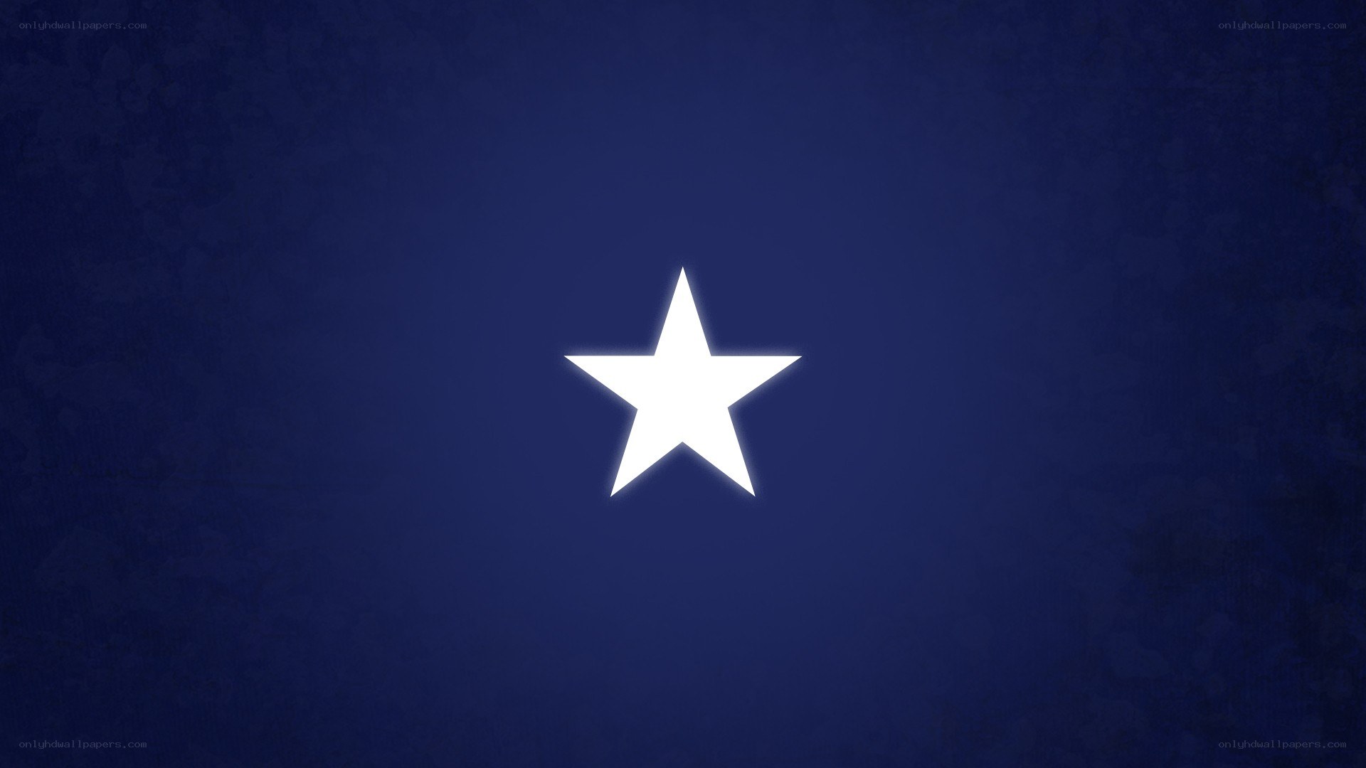 white star on blue background