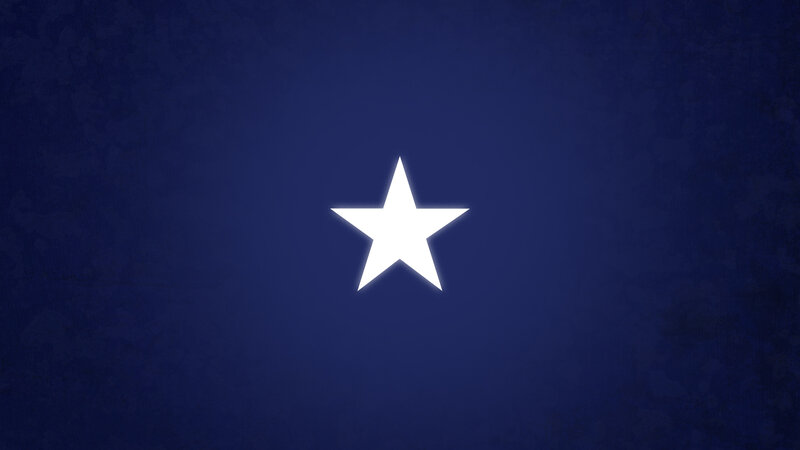 White Star on Blue