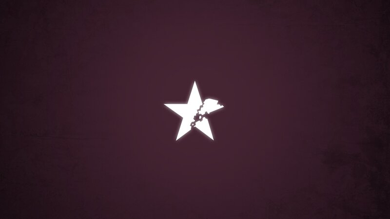 white star on dark background
