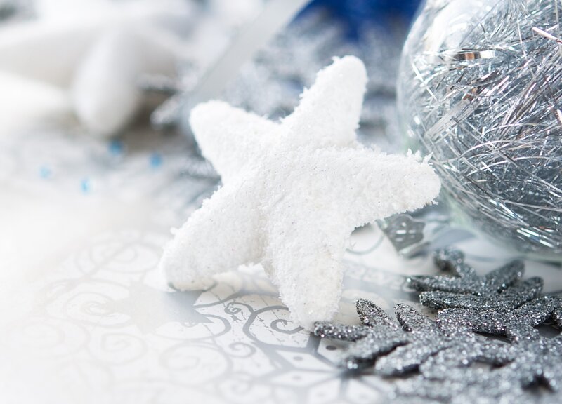 White Star Ornament — Festive