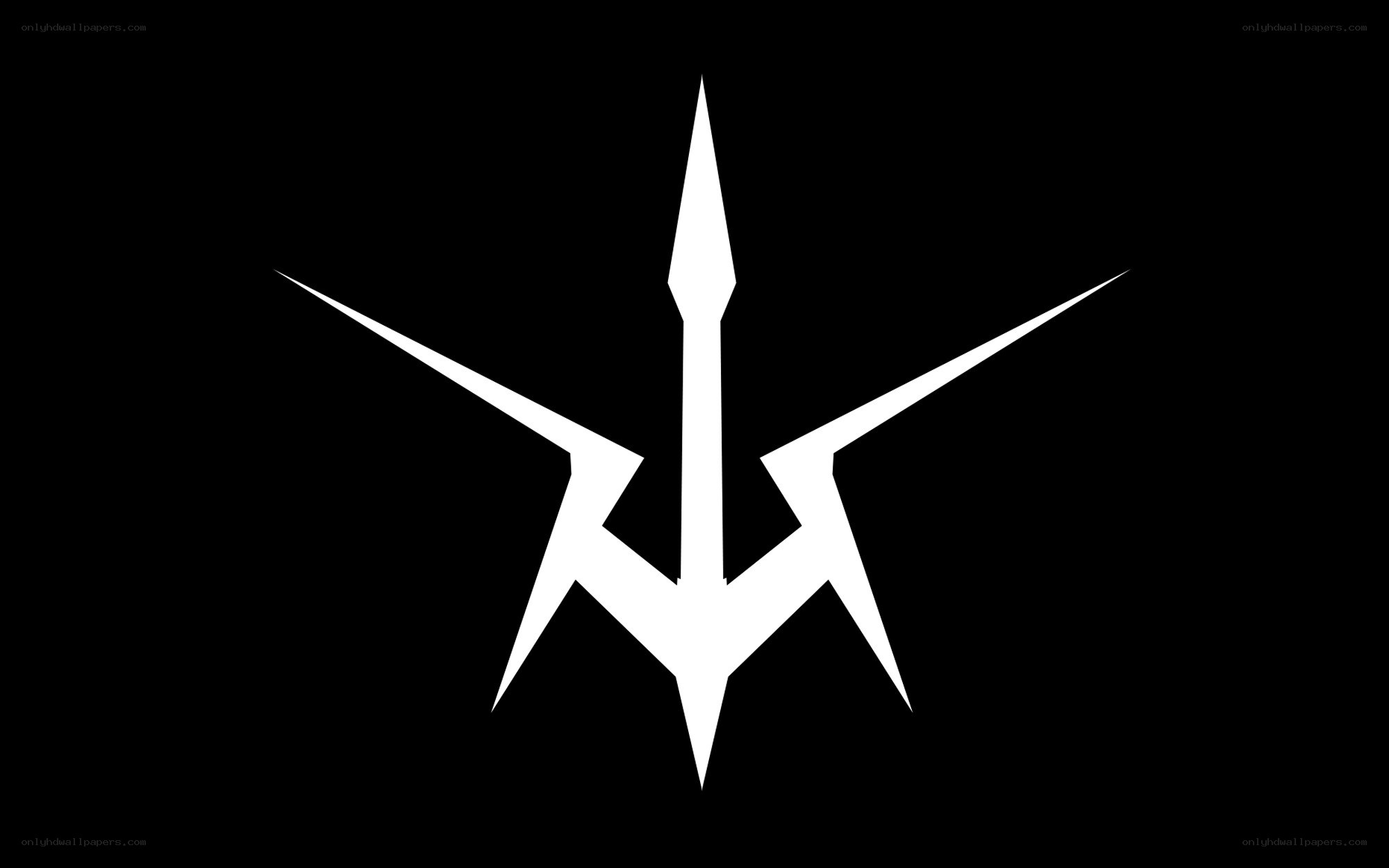 white star symbol on black
