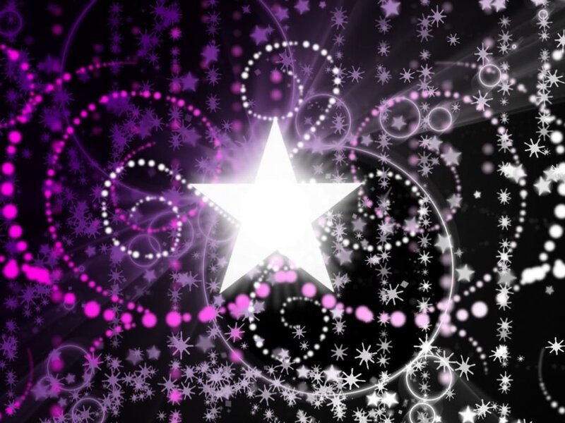 White Star with Purple Circles