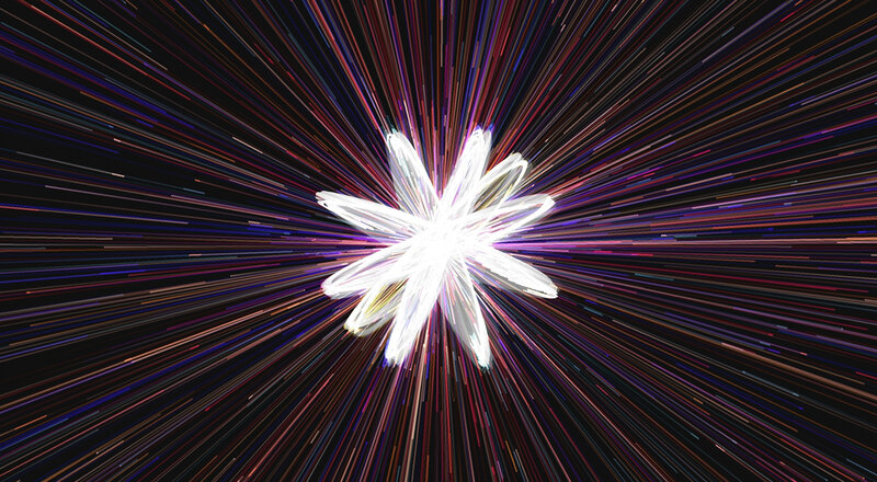 White Starburst Explosion