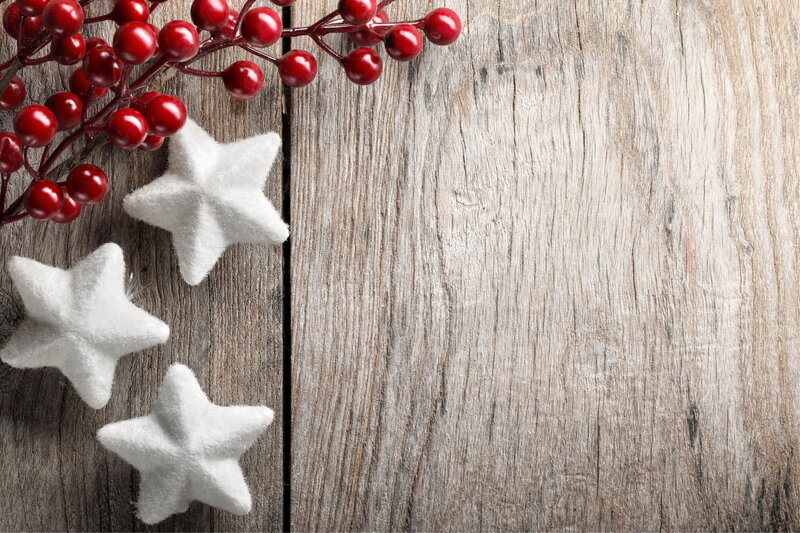 White Stars and Red Berries