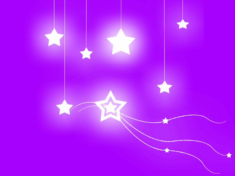 White Stars on Purple