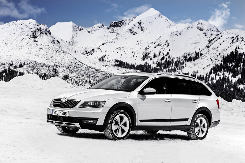 White Station Wagon — Dramatic, Winter