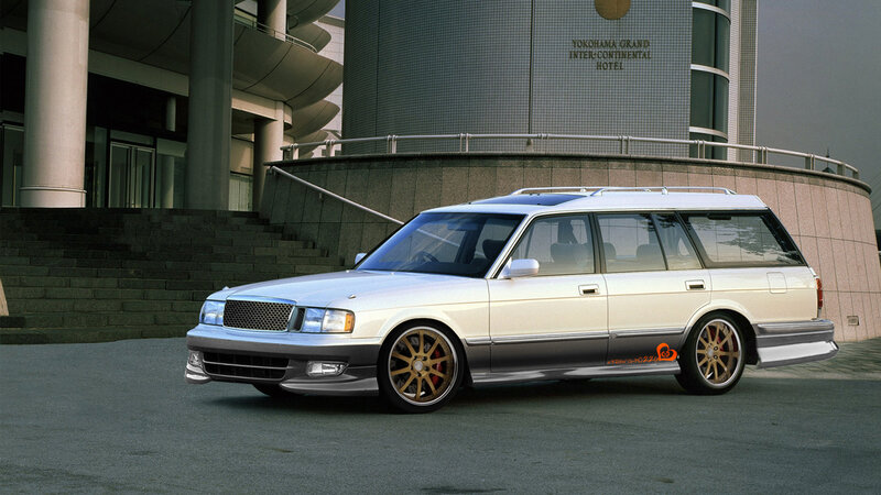 White Station Wagon — Silver