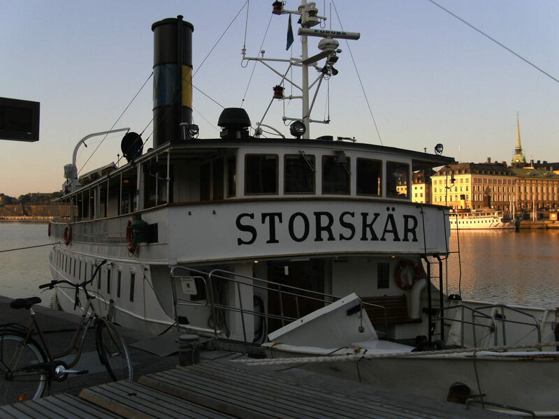 White Steamboat at Dock