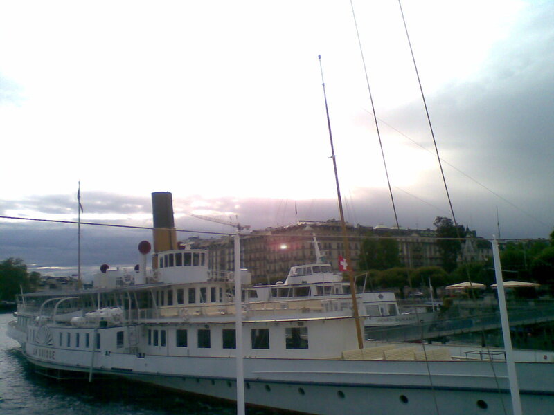 White Steamboat on Water — Overcast