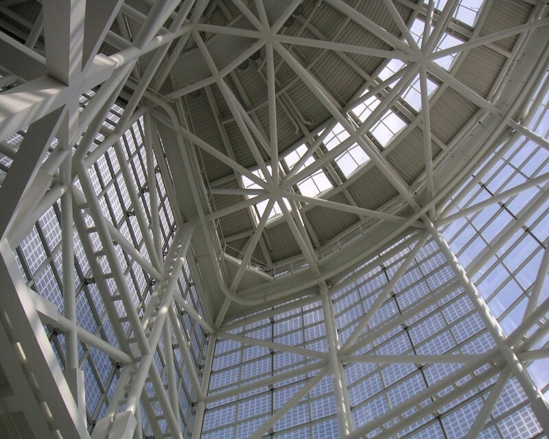 White Steel Roof Structure