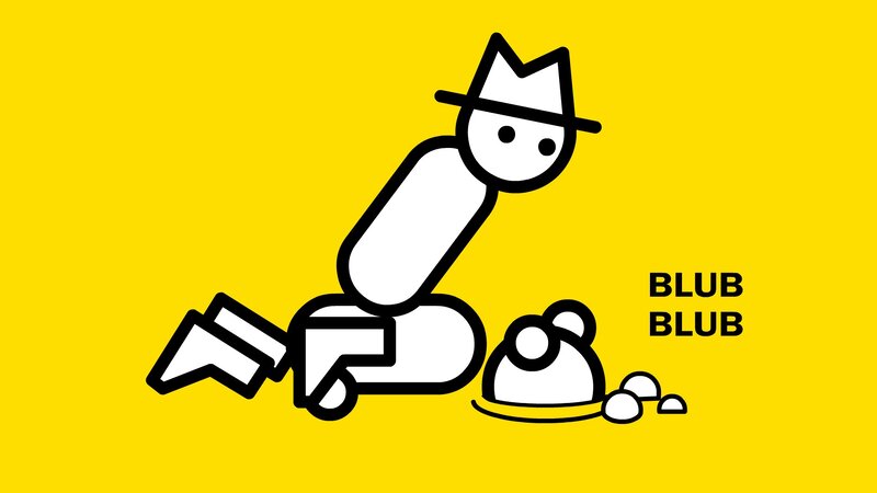 White Stick Figure — Yellow