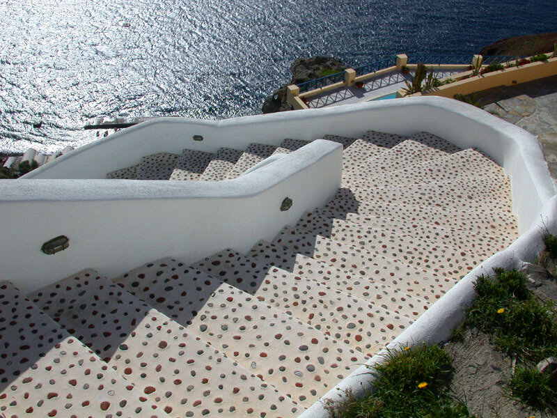White Stone Staircase