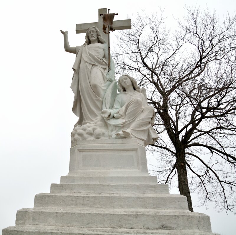 White Stone Statue of Jesus
