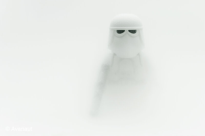 white stormtrooper in snow