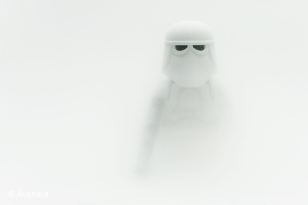 white stormtrooper in snow