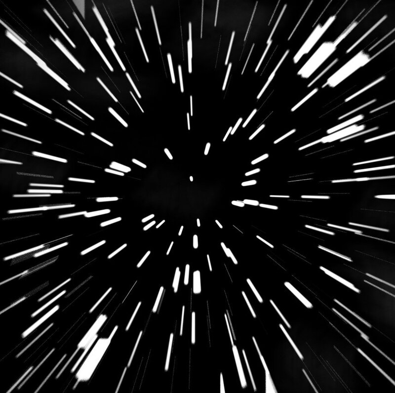 White Streaks on Black Background