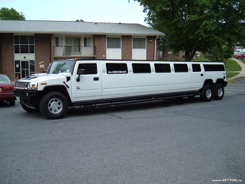White stretch Hummer limo