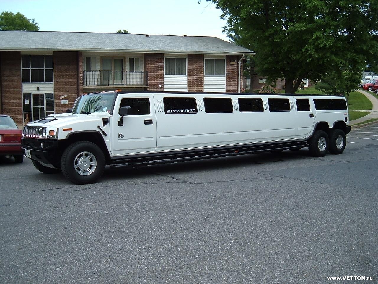 White stretch Hummer limo