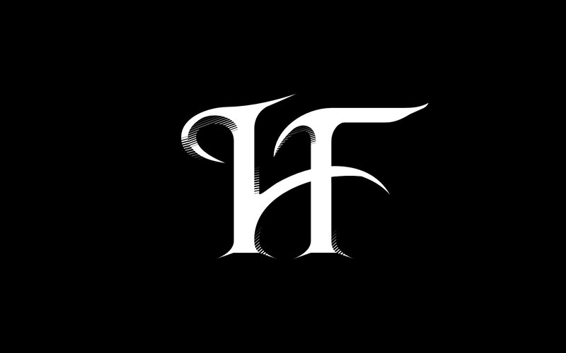 White Stylized Letters
