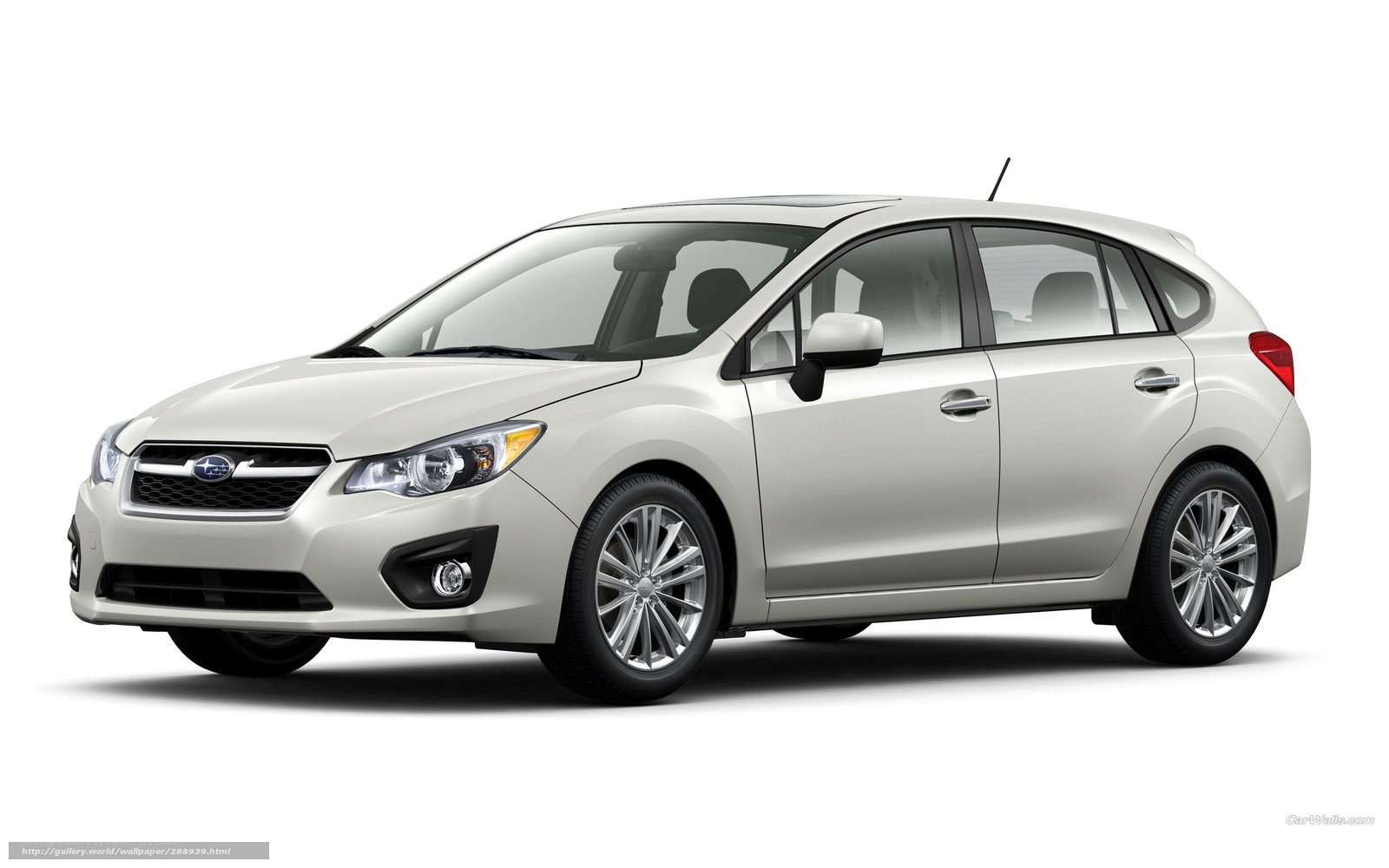 white subaru hatchback car