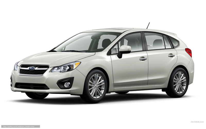 White Subaru Hatchback