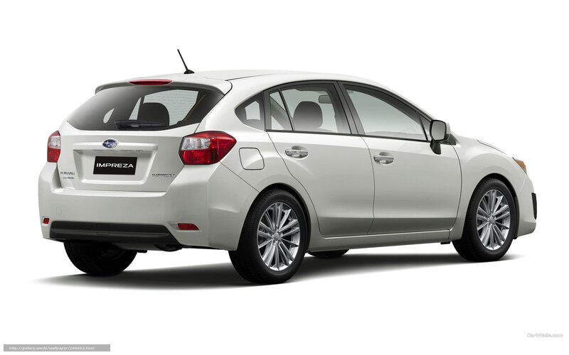 White Subaru Impreza