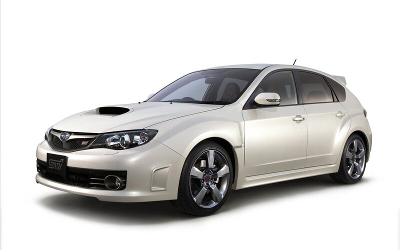 White Subaru Sti Car — Neutral