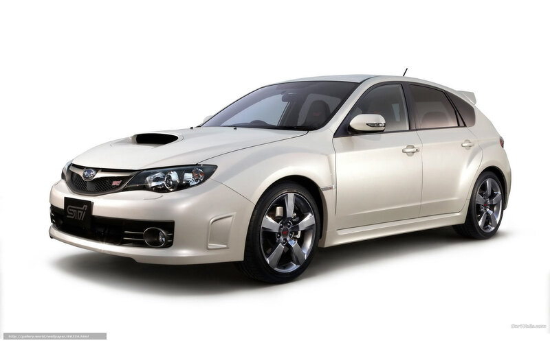 White Subaru Sti Car