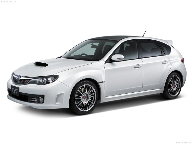 White Subaru Sti Hatchback — Neutral