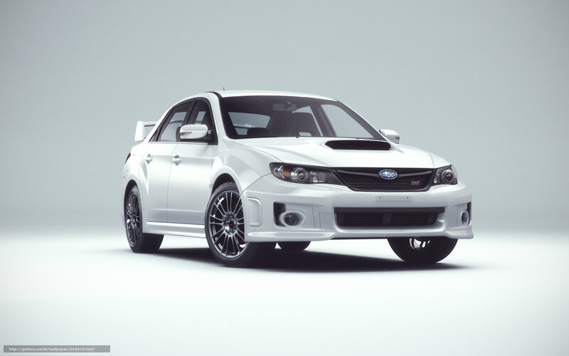 white subaru sti sedan