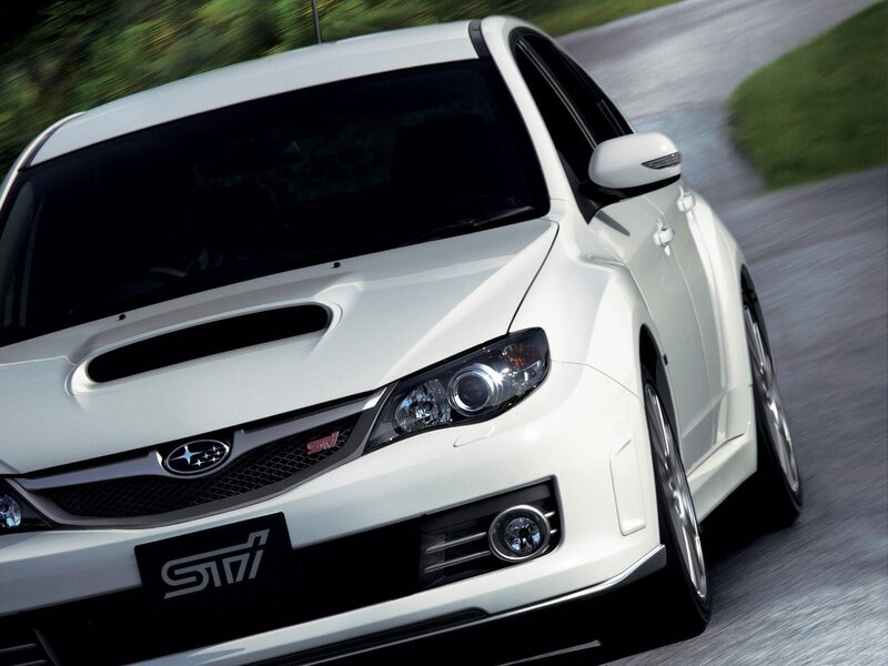 White Subaru Sti
