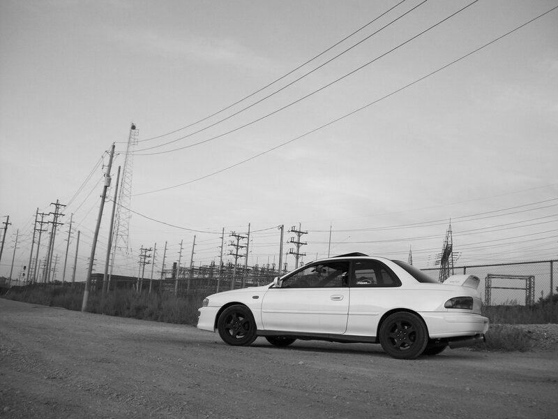 White Subaru Wrx — Black