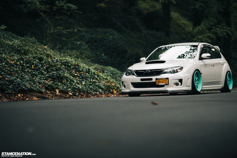 White Subaru Wrx — Dramatic, Autumn