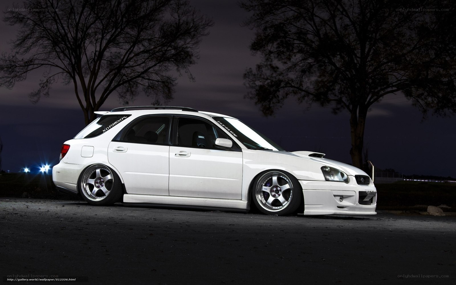 white subaru wrx station wagon