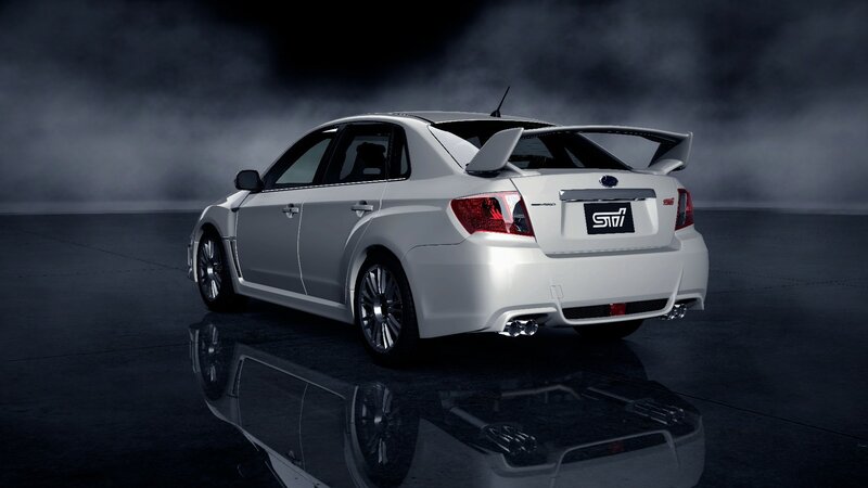 White Subaru Wrx Sti — Dramatic, 3d Render