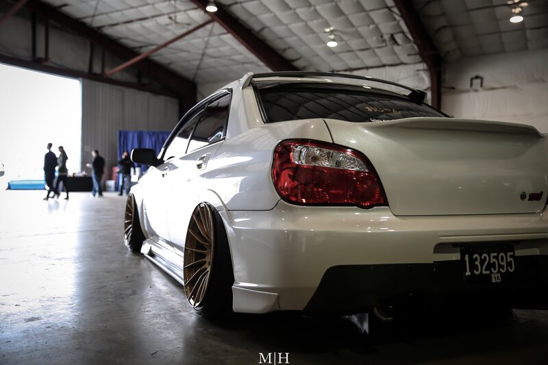White Subaru Wrx Sti — Dramatic, Photograph