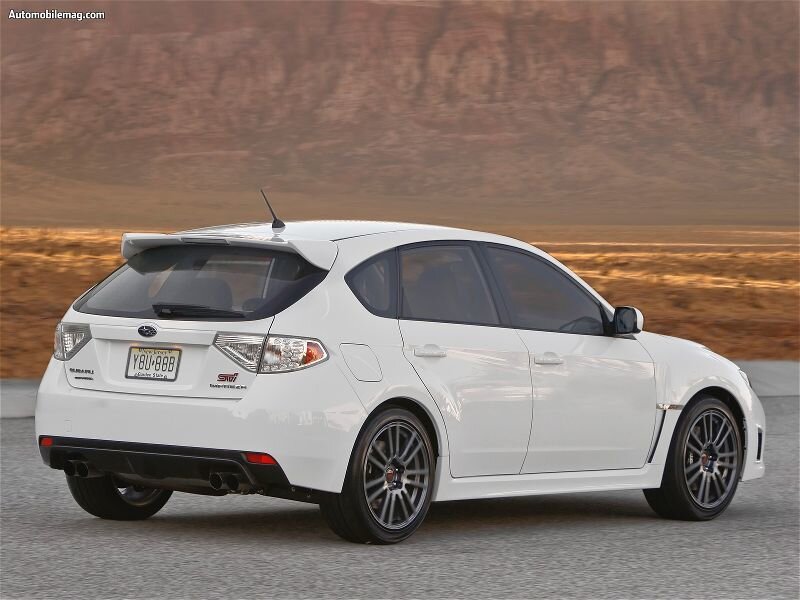 White Subaru Wrx Sti — Dramatic, Sunset, Photograph, Car, Mountains, Road