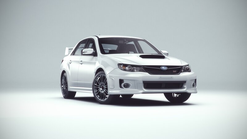 White Subaru Wrx Sti — Neutral, 3d Render