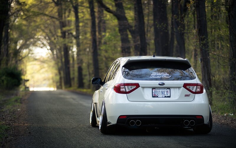 White Subaru Wrx Sti — Serene