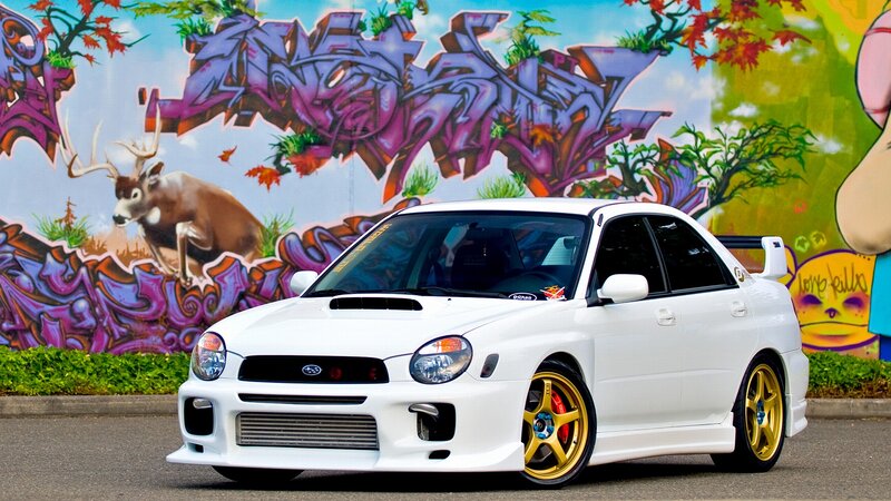 White Subaru Wrx Sti — Vibrant