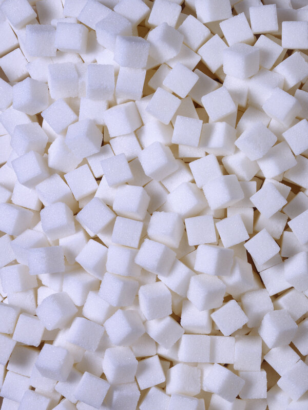 white sugar cubes