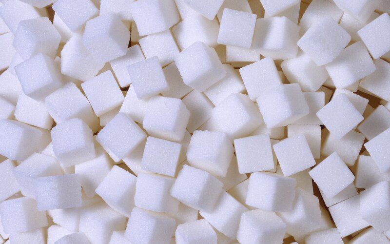 white sugar cubes