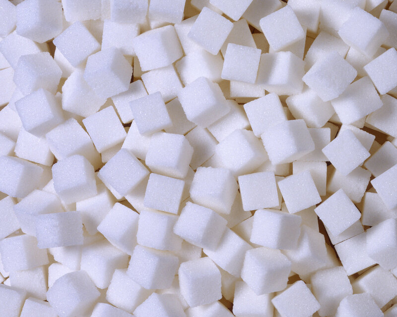 white sugar cubes