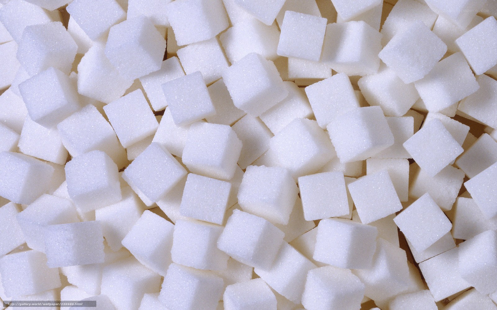white sugar cubes