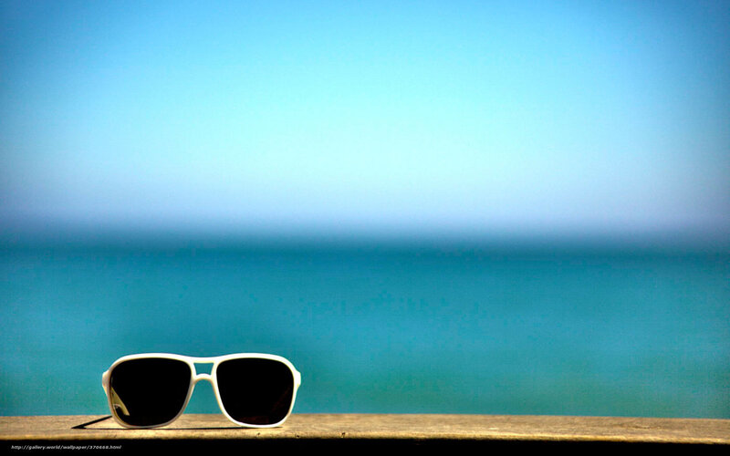 White Sunglasses on Wood