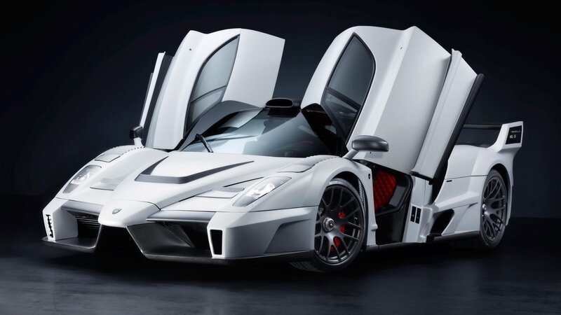 White Supercar with Doors Open — Dramatic, Interior