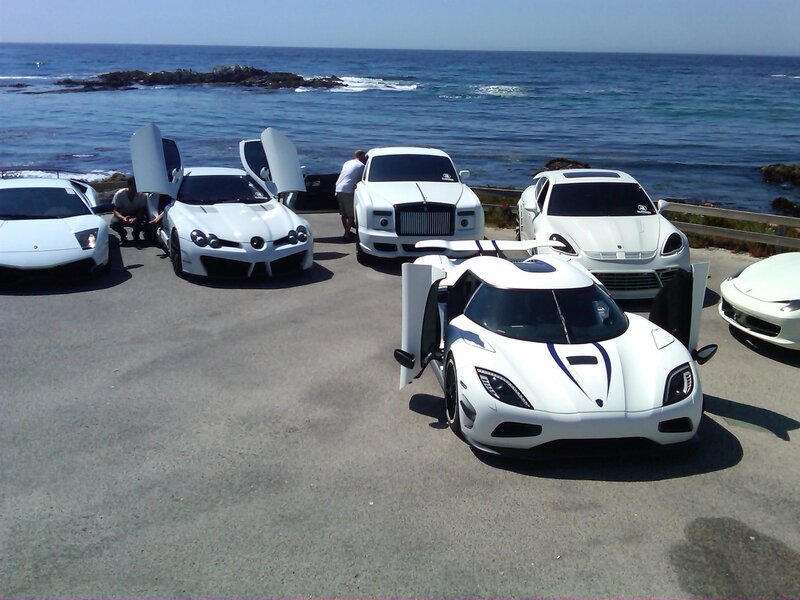White Supercars on Coast — Serene