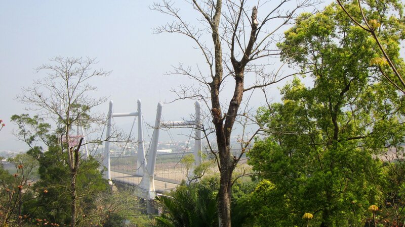 White Suspension Bridge — Green, Calm
